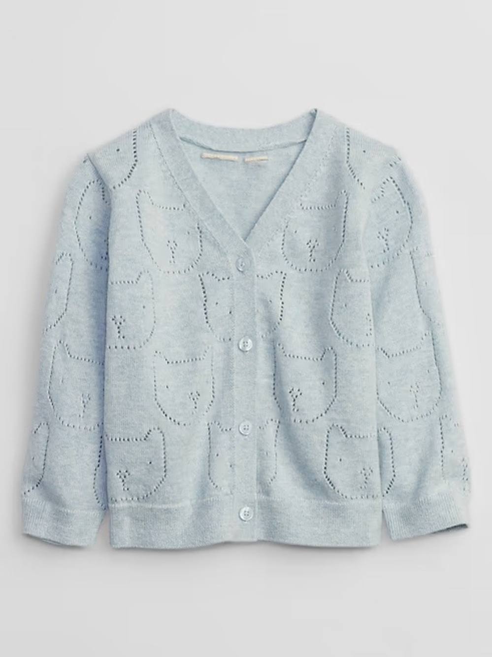 GAP Baby Pale Blue Knit Button Cardigan